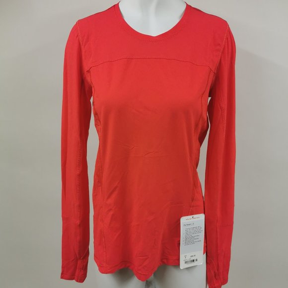 lululemon athletica Tops - Lululemon Run Beam Long Sleeve Love Red Size 6 NEW